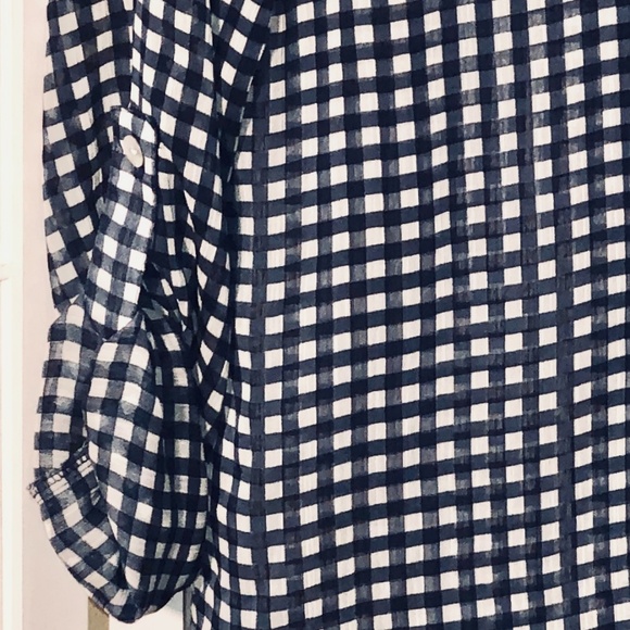 Slightly Sheer Gingham Check Button up - Picture 6 of 7